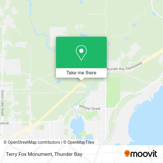 Terry Fox Monument map