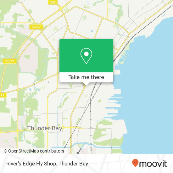 River's Edge Fly Shop, Memorial Ave Thunder Bay, ON P7B 3Y6 map