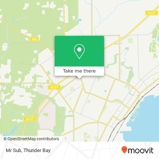 Mr Sub, 863 Red River Rd Thunder Bay, ON P7B 1K3 map