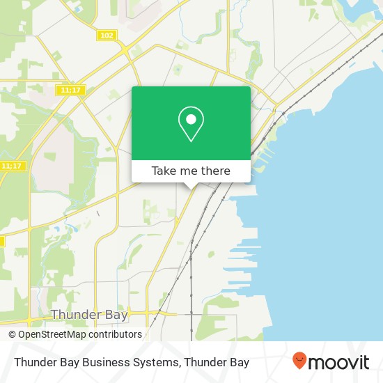 Thunder Bay Business Systems map