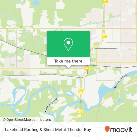 Lakehead Roofing & Sheet Metal map