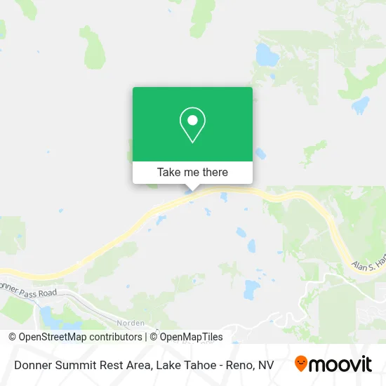 Donner Summit Rest Area map