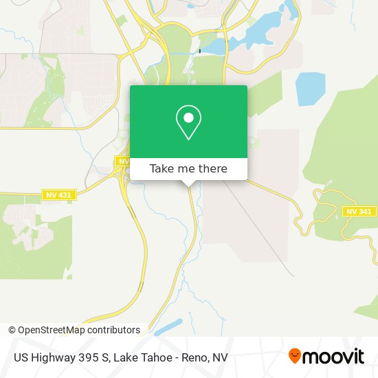 US Highway 395 S map