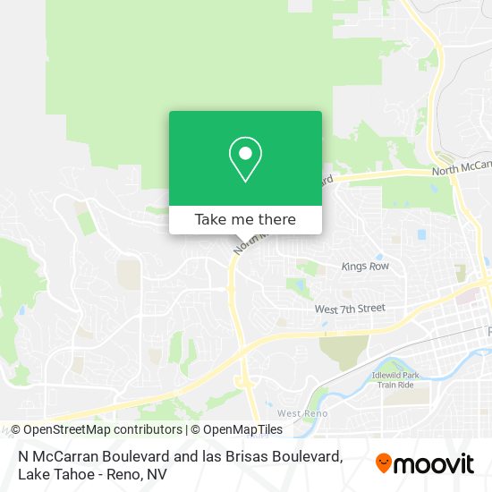 N McCarran Boulevard and las Brisas Boulevard map