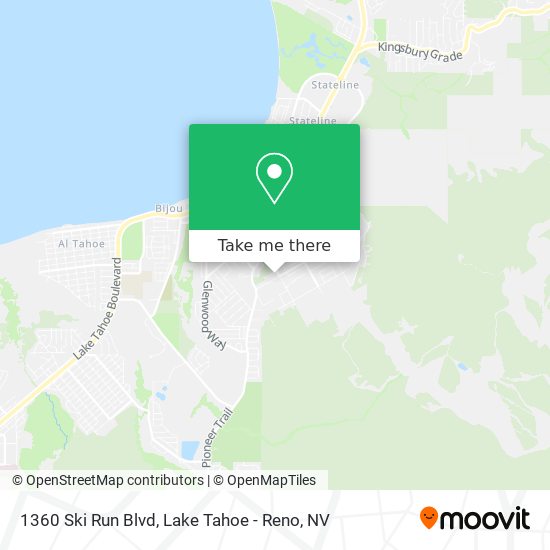 Mapa de 1360 Ski Run Blvd