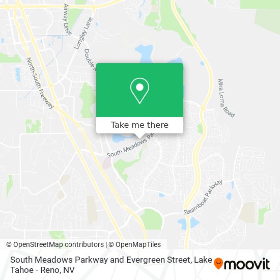 Mapa de South Meadows Parkway and Evergreen Street
