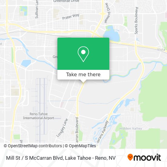 Mill St / S McCarran Blvd map