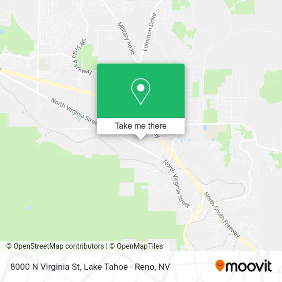 8000 N Virginia St map