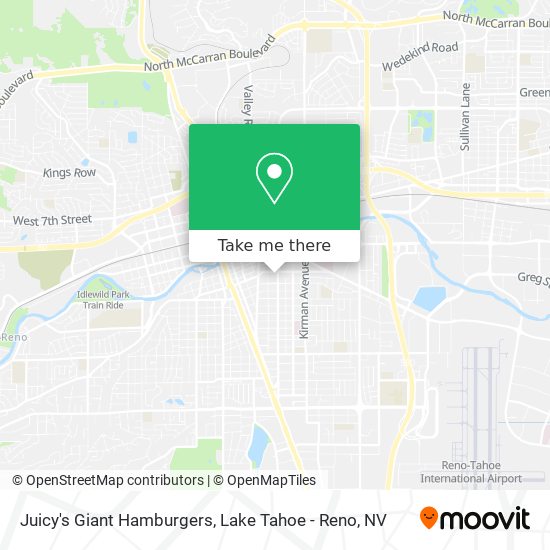 Juicy's Giant Hamburgers map