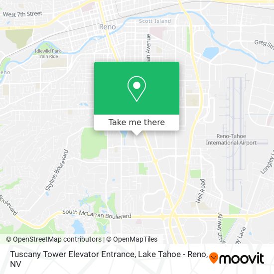 Tuscany Tower Elevator Entrance map