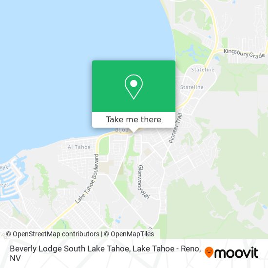 Beverly Lodge South Lake Tahoe map