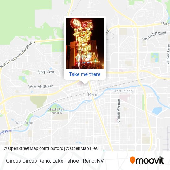 Mapa de Circus Circus Reno