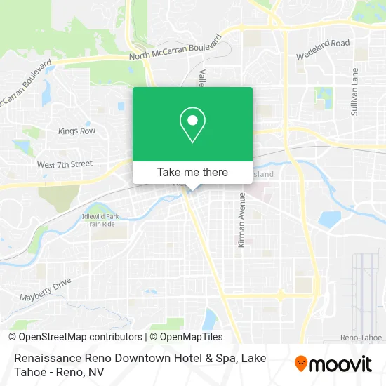 Renaissance Reno Downtown Hotel & Spa map