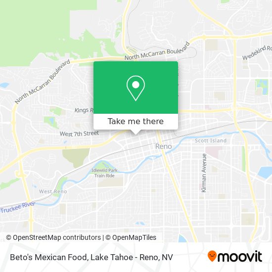 Beto's Mexican Food map