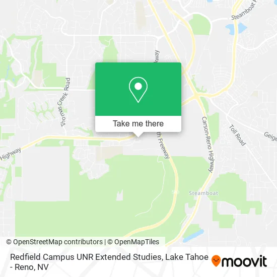 Redfield Campus UNR Extended Studies map