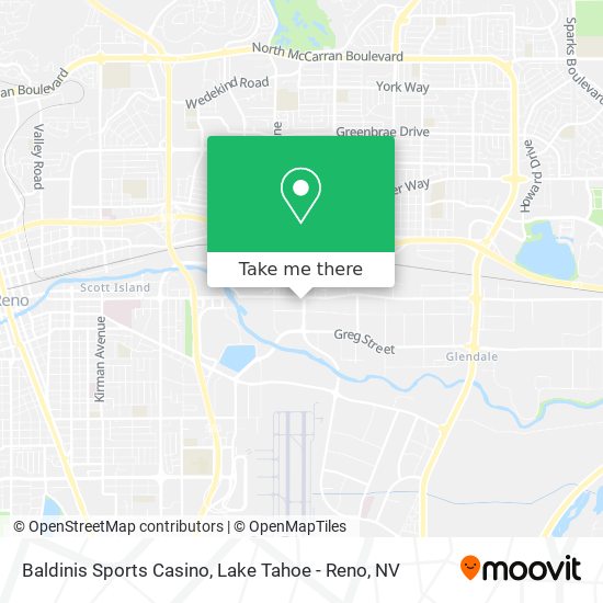 Baldinis Sports Casino map