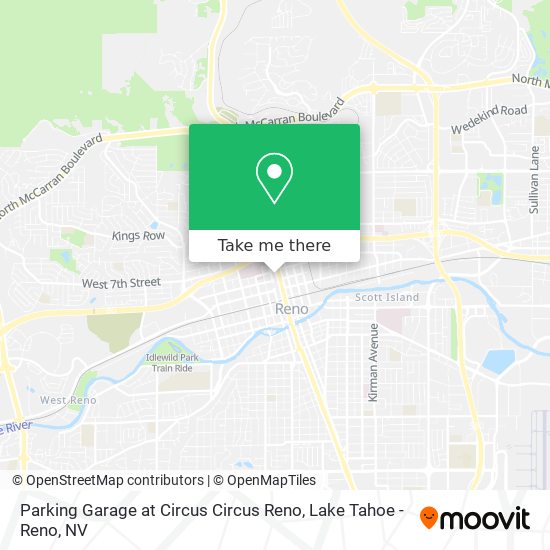 Parking Garage at Circus Circus Reno map