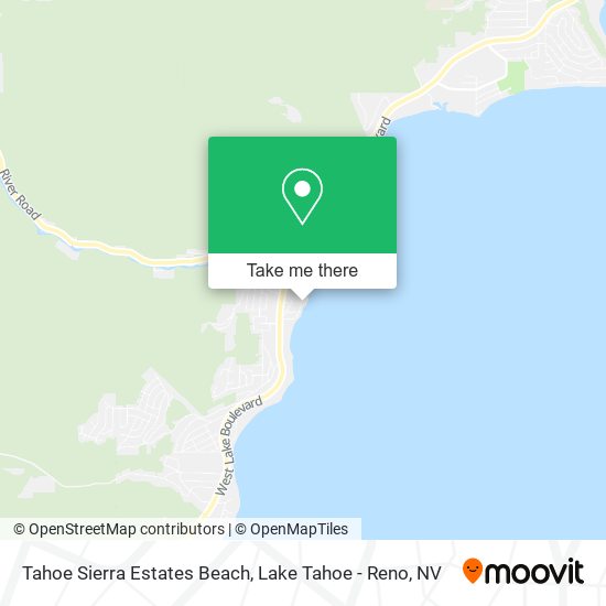 Tahoe Sierra Estates Beach map