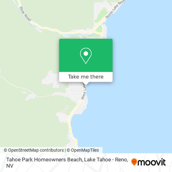 Tahoe Park Homeowners Beach map