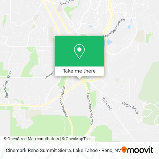 Cinemark Reno Summit Sierra map