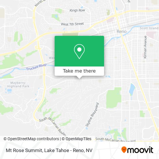Mapa de Mt Rose Summit