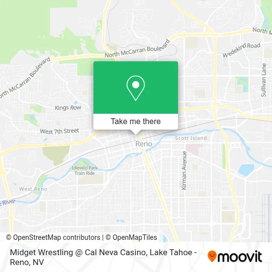 Midget Wrestling @ Cal Neva Casino map