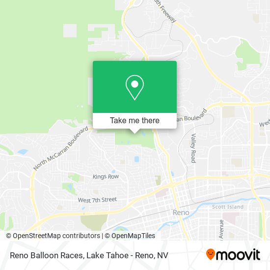 Mapa de Reno Balloon Races
