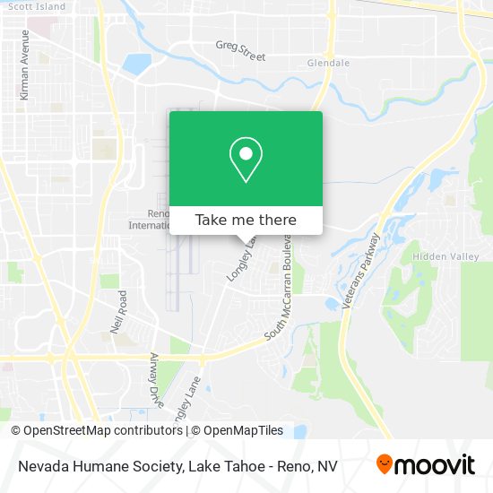 Nevada Humane Society map