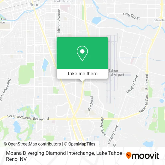 Moana Diverging Diamond Interchange map