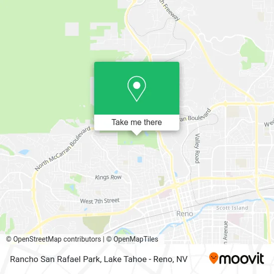 Rancho San Rafael Park map