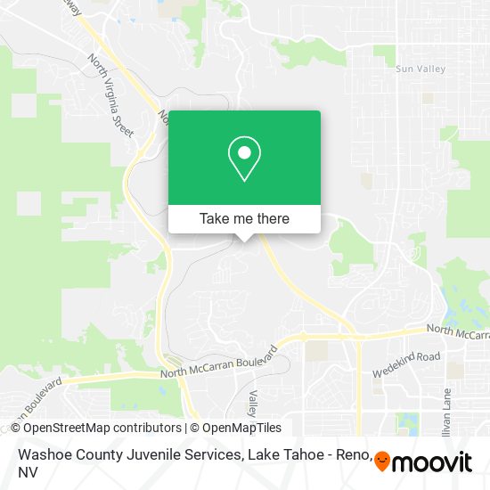 Mapa de Washoe County Juvenile Services