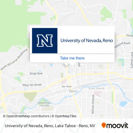 Mapa de University of Nevada, Reno