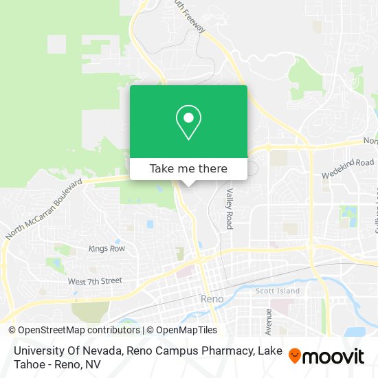 Mapa de University Of Nevada, Reno Campus Pharmacy