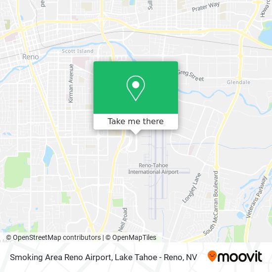 Smoking Area Reno Airport map