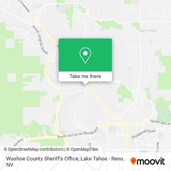 Washoe County Sheriff's Office map