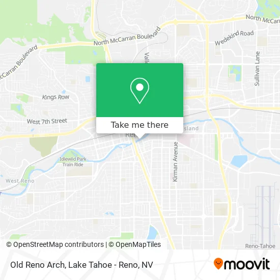 Old Reno Arch map