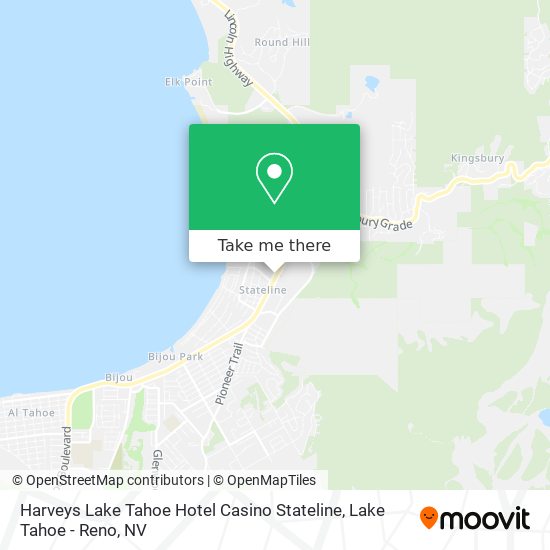 Harveys Lake Tahoe Hotel Casino Stateline map