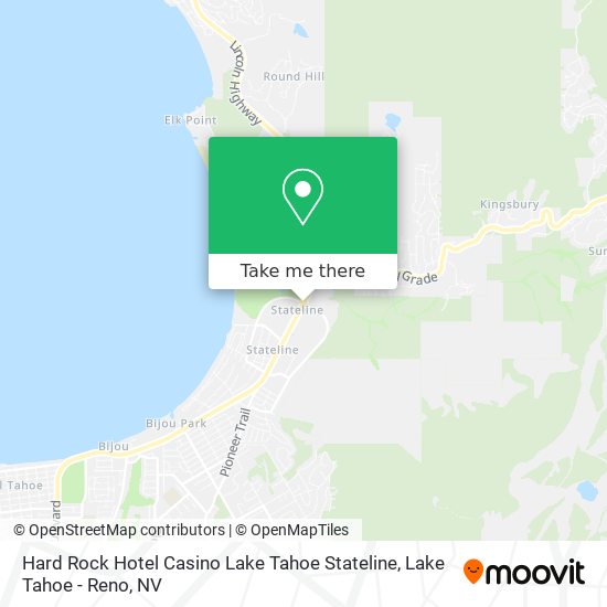 Hard Rock Hotel Casino Lake Tahoe Stateline map