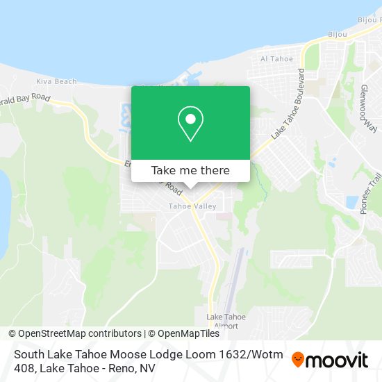South Lake Tahoe Moose Lodge Loom 1632 / Wotm 408 map