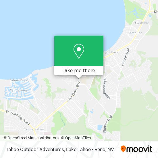 Mapa de Tahoe Outdoor Adventures