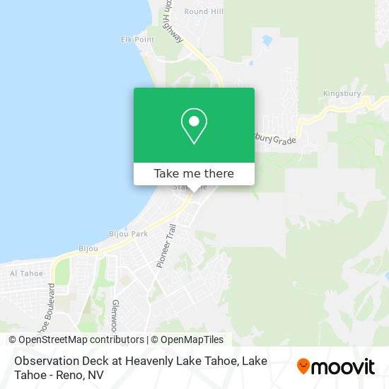 Observation Deck at Heavenly Lake Tahoe map
