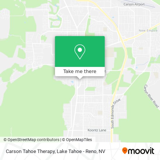 Carson Tahoe Therapy map