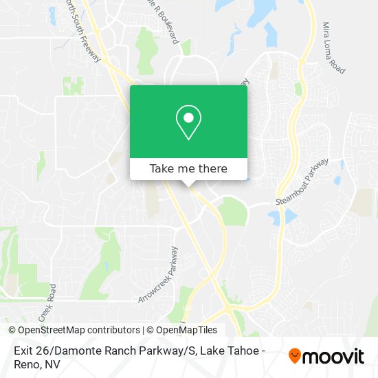 Exit 26 / Damonte Ranch Parkway / S map
