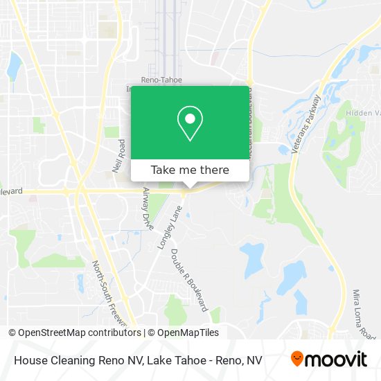 House Cleaning Reno NV map