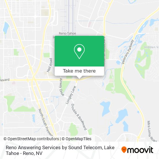 Mapa de Reno Answering Services by Sound Telecom