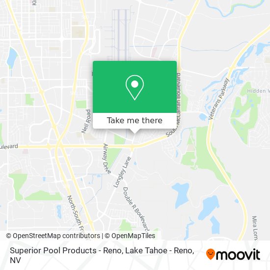 Superior Pool Products - Reno map