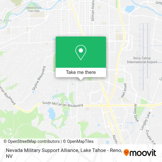Nevada Military Support Alliance map