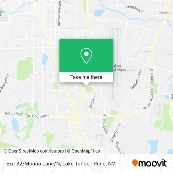 Exit 32/Moana Lane/N map