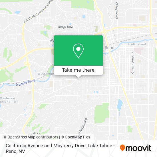 California Avenue and Mayberry Drive map