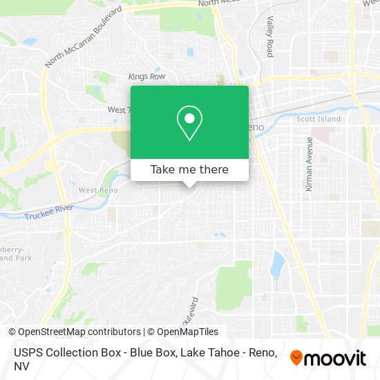 Mapa de USPS Collection Box - Blue Box